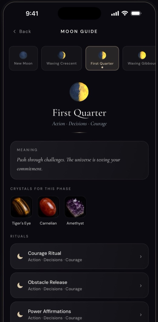 Saudade moon phase guide